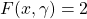 F(x, \gamma)=2