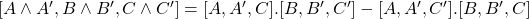 [A \wedge A',B \wedge B',C \wedge C'] = [A, A', C].[B, B', C'] - [A, A', C'].[B, B', C]