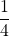 \dfrac{1}{4}