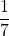 \dfrac{1}{7}