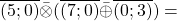 \overline{(5;0)}\bar{\otimes}(\overline{(7;0)}\bar{\oplus} \overline{(0;3)})=