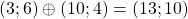 (3;6)\oplus(10;4)=(13;10)