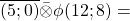 \overline{(5;0)}\bar{\otimes}\phi(12;8)=