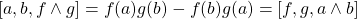 [a,b,f \wedge g] =f(a)g(b)-f(b)g(a) = [f,g,a \wedge b]