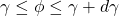 \gamma\leq \phi \leq \gamma+d\gamma