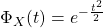 \Phi_X(t)=e^{-\frac{t^2}{2} }