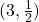 (3,\frac{1}{2})