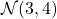 {\mathcal N}(3,4)