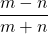 \dfrac{m-n}{m+n}