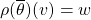 \rho(\overline{\theta})(v) = w