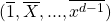 (\overline{1},\overline{X},...,\overline{x^{d-1}})