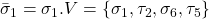 \bar \sigma_1= \sigma_1. V = \{ \sigma_1, \tau_2 ,\sigma_6, \tau_5 \}