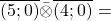 \overline{(5;0)}\bar{\otimes}\overline{(4;0)}=